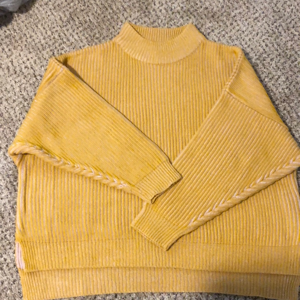 Topshop mustard yellow turtleneck sweater